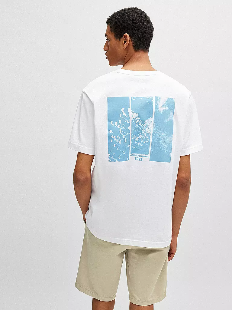 BOSS T-Shirt Comfort Fit TE_CORAL weiss