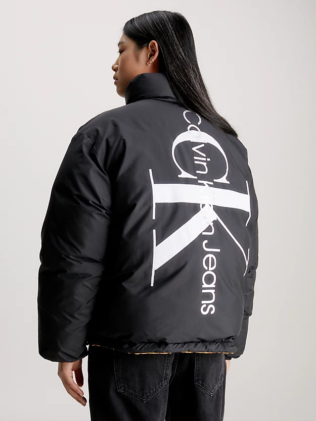 Jaqueta acolchoada reversível estilo anos 90