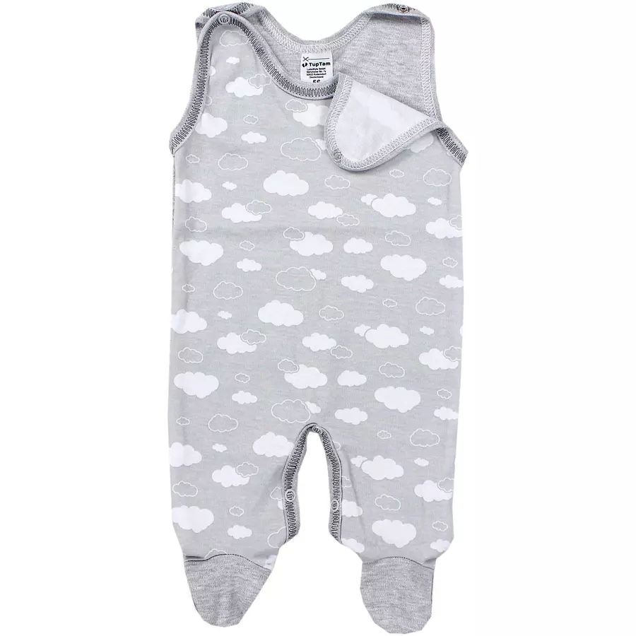 TupTam Baby Strampler Gemustert 2er Set blaugrau