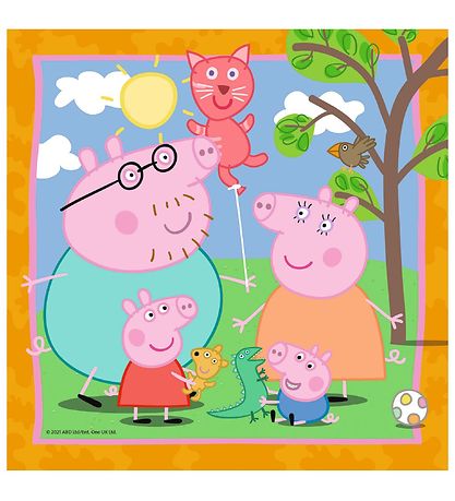 Ravensburger Puslespil - 3x49 Brikker - Gurli Gris - Familie