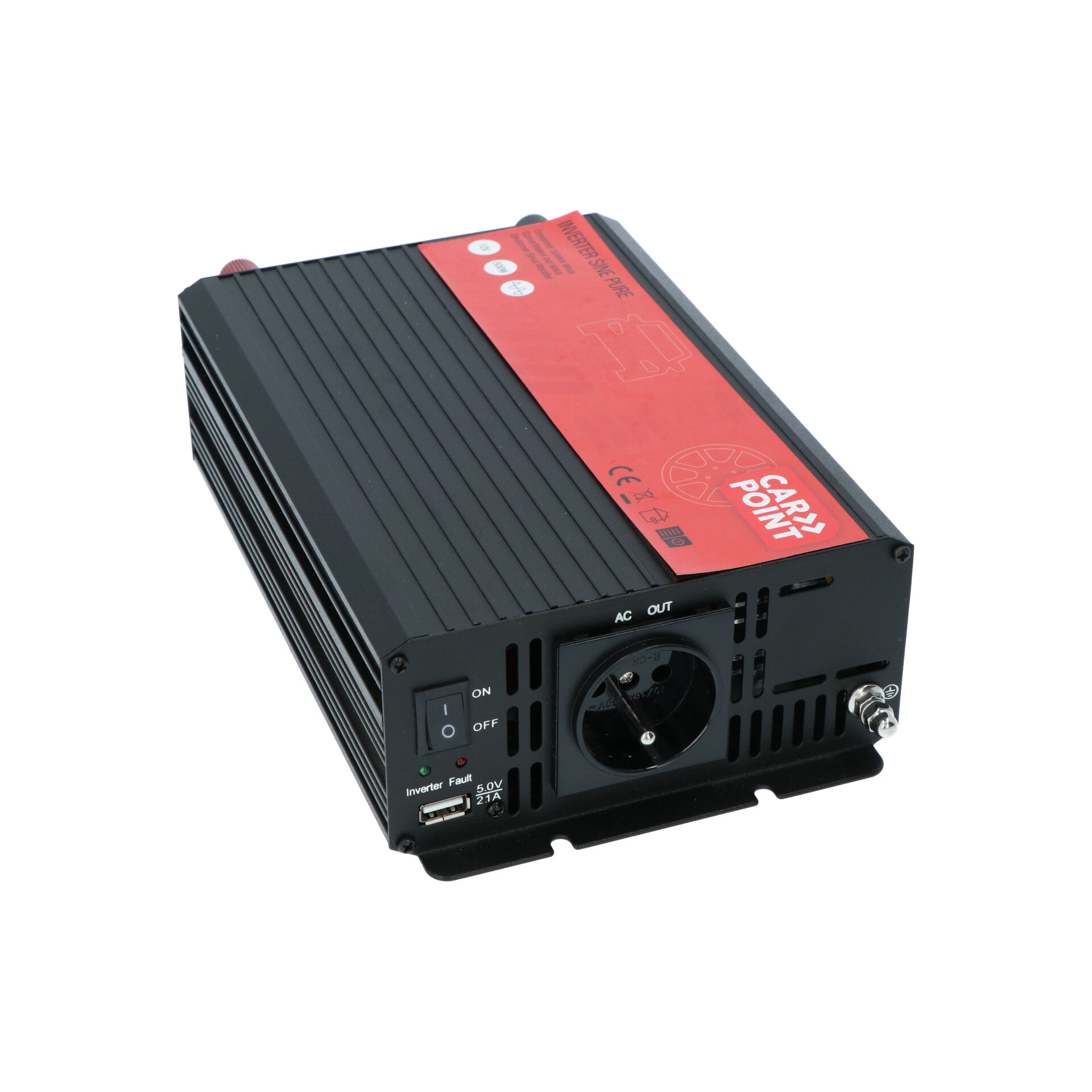 Carpoint 12V>230V Frans Pure Sinus Omvormer - 500 Watt