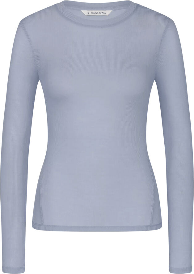 Triumph Beauty Layers TOP LSL Crew Neck 00mq-eggshell blue