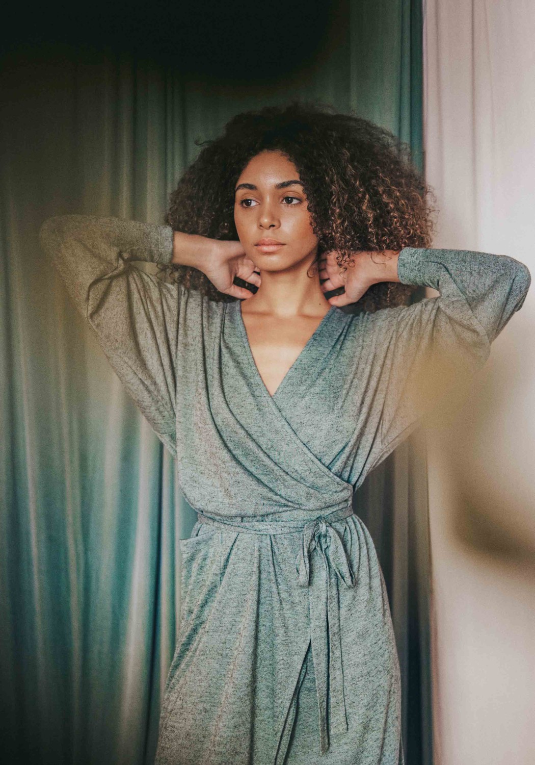 Cossac Wickel-Kleid Wrap Dress Sage Green