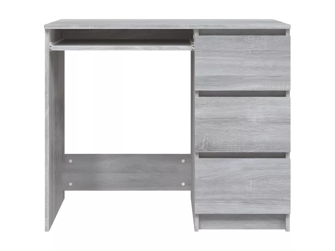 Bureau Sonoma gris 90x45x76 cm Bois d'ingénierie