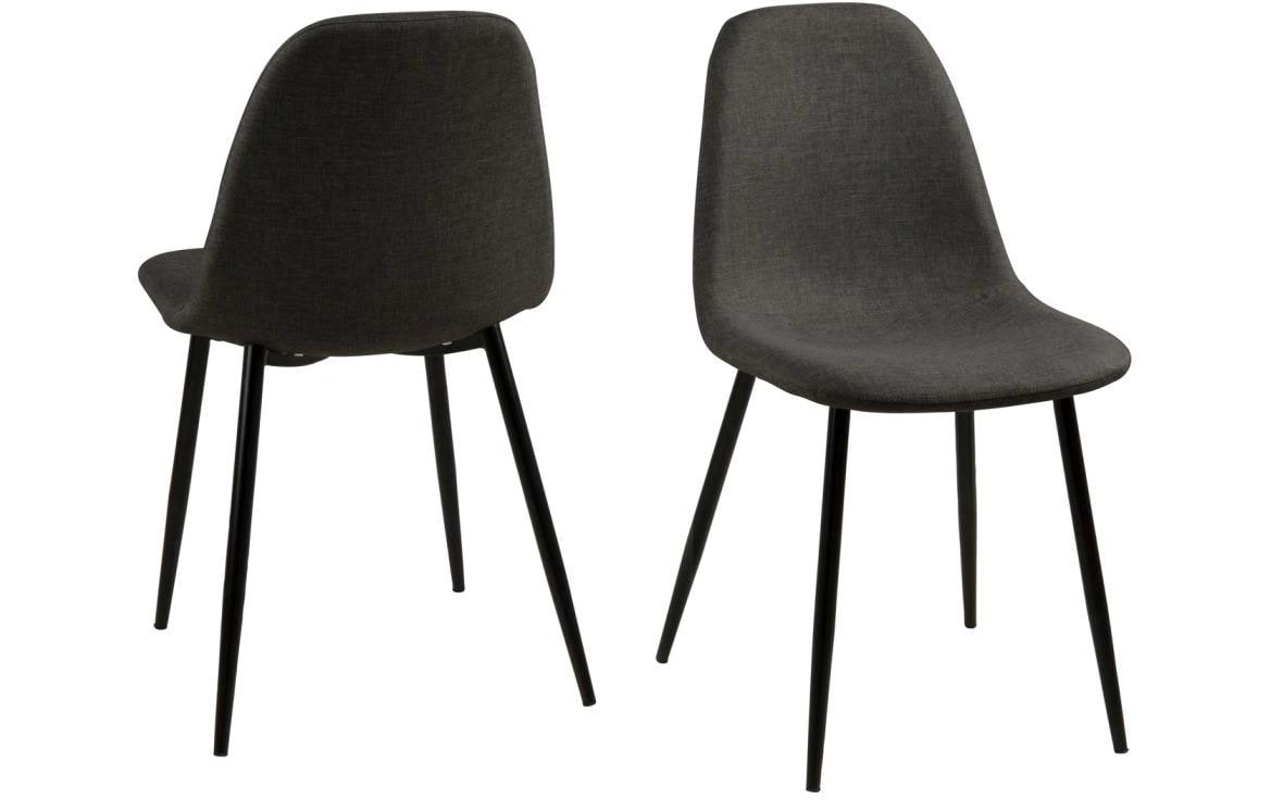 Stuhl Wilma 4 Stück, Dunkelgrau/Schwarz<br>Esszimmerstühle