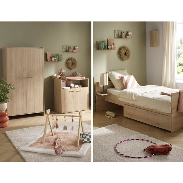 Chambre Trio Lit combiné 60x120 + Commode + Armoire ADELE - SAUTHON