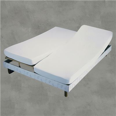 Housse alèse et Plateau Flanelle double couchage - 2 CONFORTS : simple et imperméable