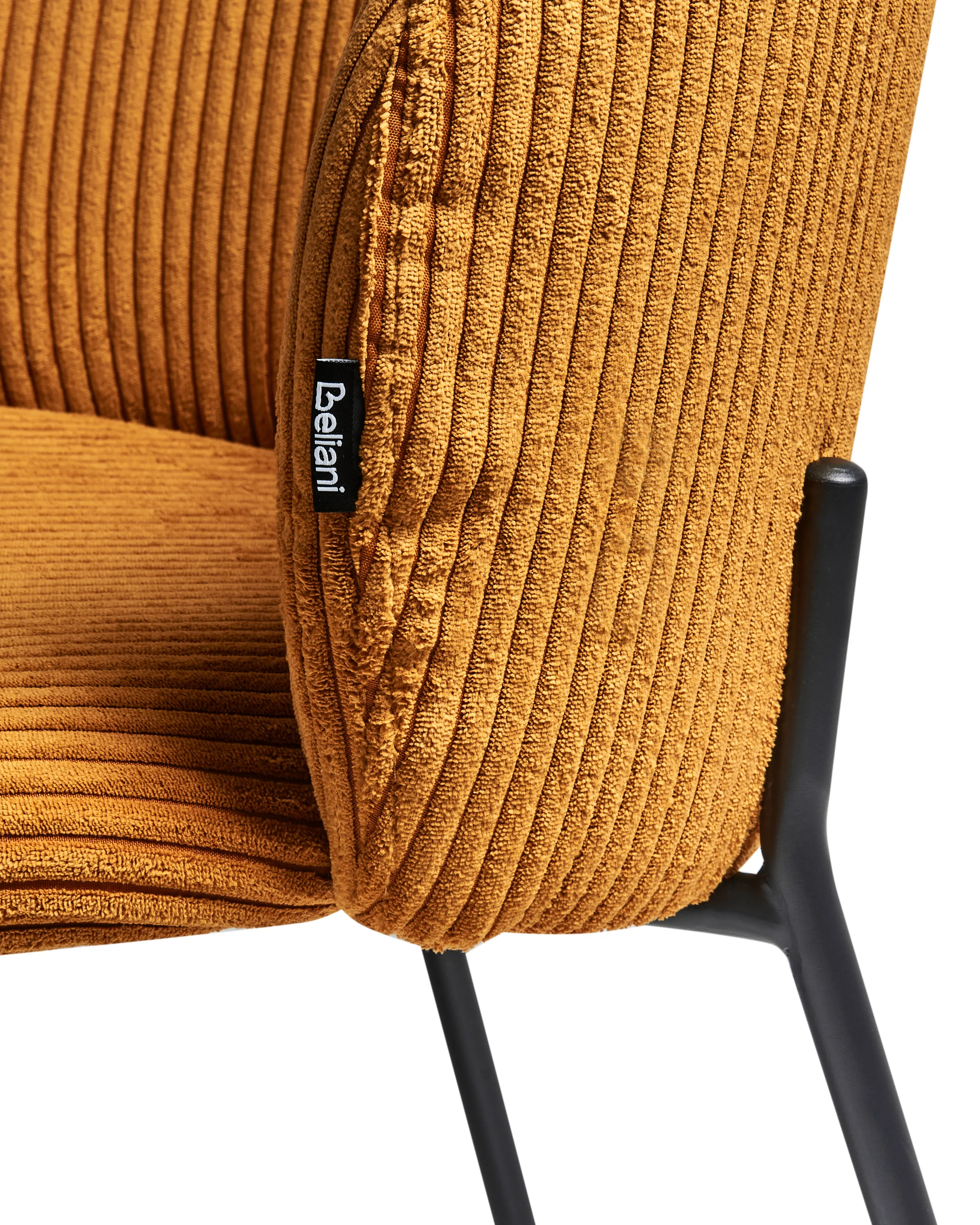 Set van 2 eetkamerstoelen MILES Corduroy Oranje