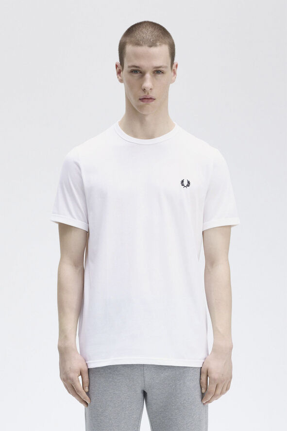 Fred Perry RINGER T-SHIRT Hvid