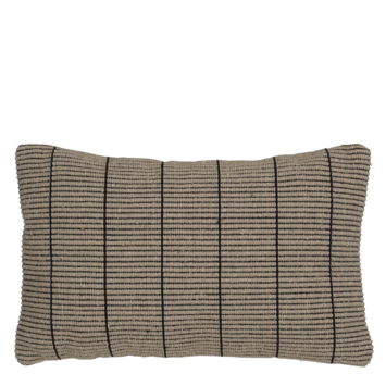 Kussen geribbeld taupe 55 x 35 cm