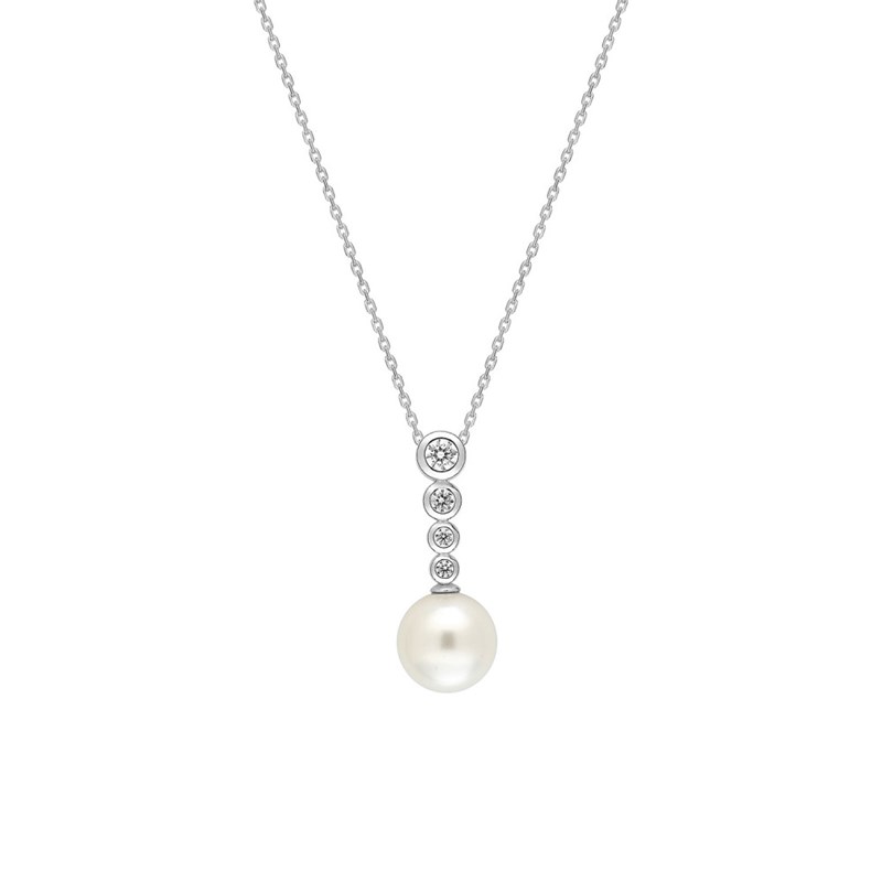 Collier Femme - Oxyde de zirconium - Argent 925 - Longueur : 42 cm