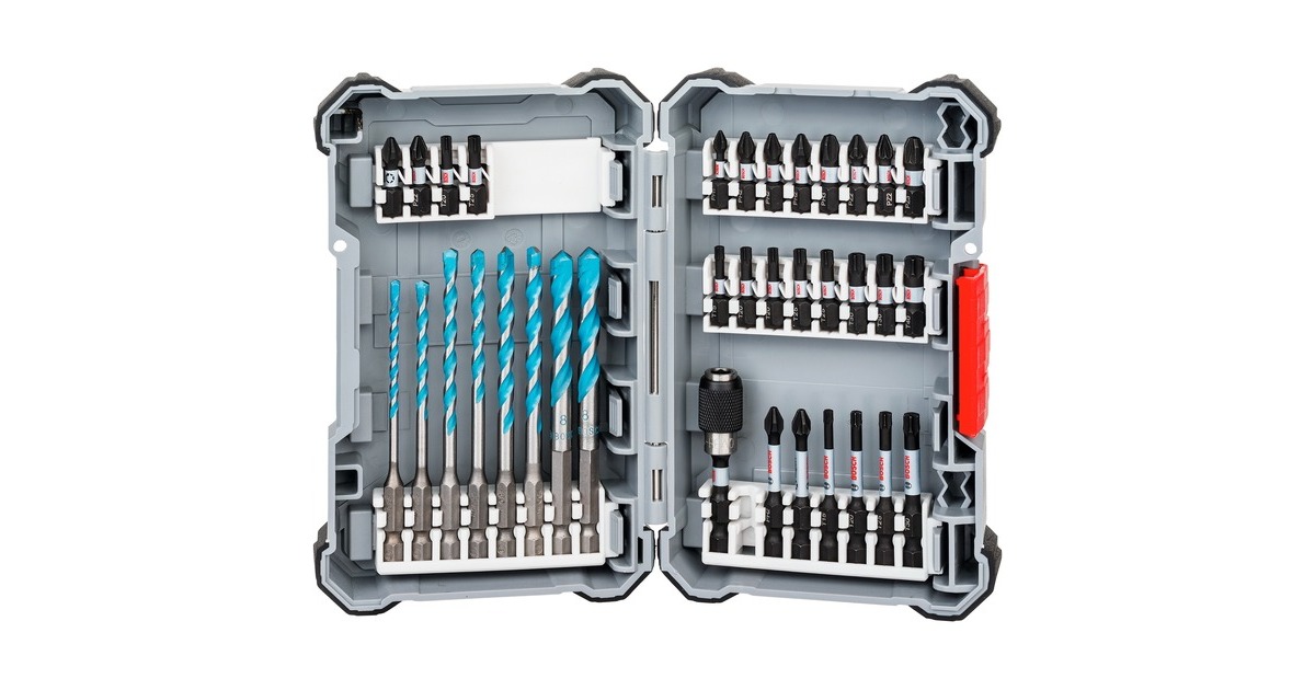BoschSlagvaste schroefbitset met multifunctionele boren, 1/4