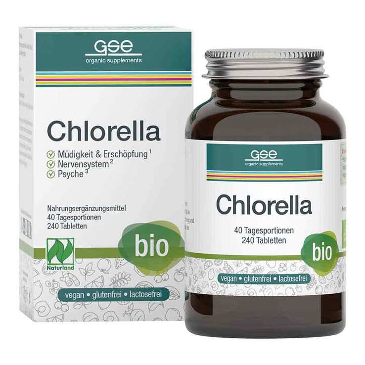 Chlorella 500 mg Bio Naturland Tabletten, 240 St