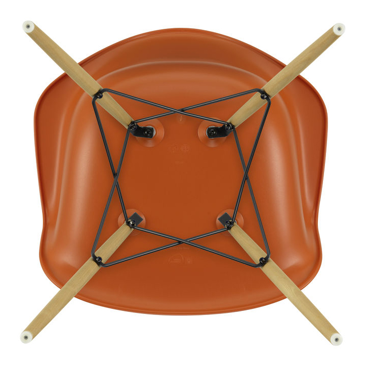 Eetkamerstoel DAW RE esdoorn goud Rusty Orange
