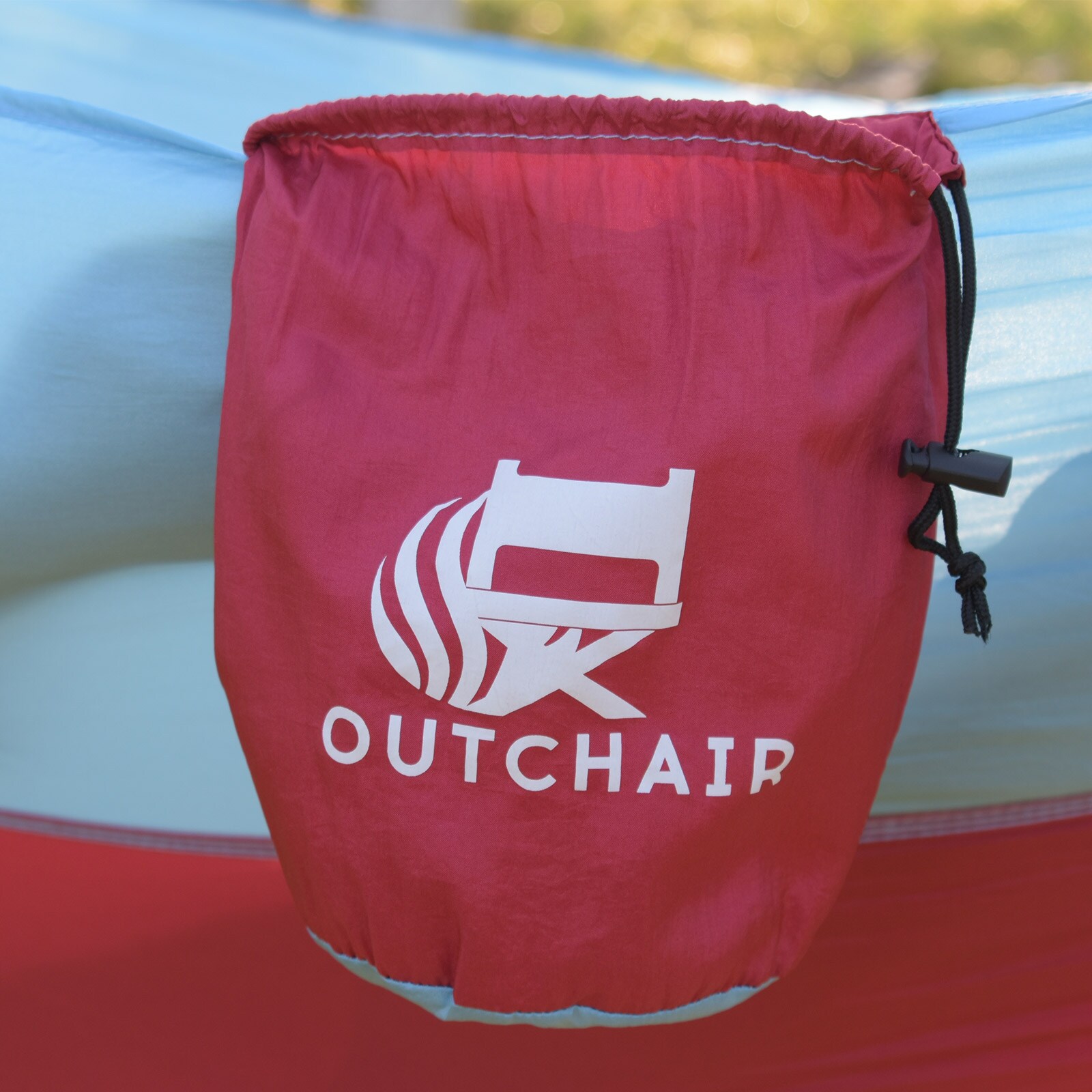 OUTCHAIR Mini Reise Hängematte Hang Out Camping Wetterfest Nylon XL 780 g Leicht Farbe: Grün/dunkelgrün
