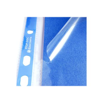 Exacompta Stop Doc - 10 Pochettes perforées ouverture en coin - A4 - incolore