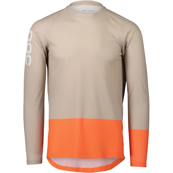 Maillot VTT POC MTB PURE LS JERSEY LIGHT SANDSTONE BEIGE/ZINK ORANGE