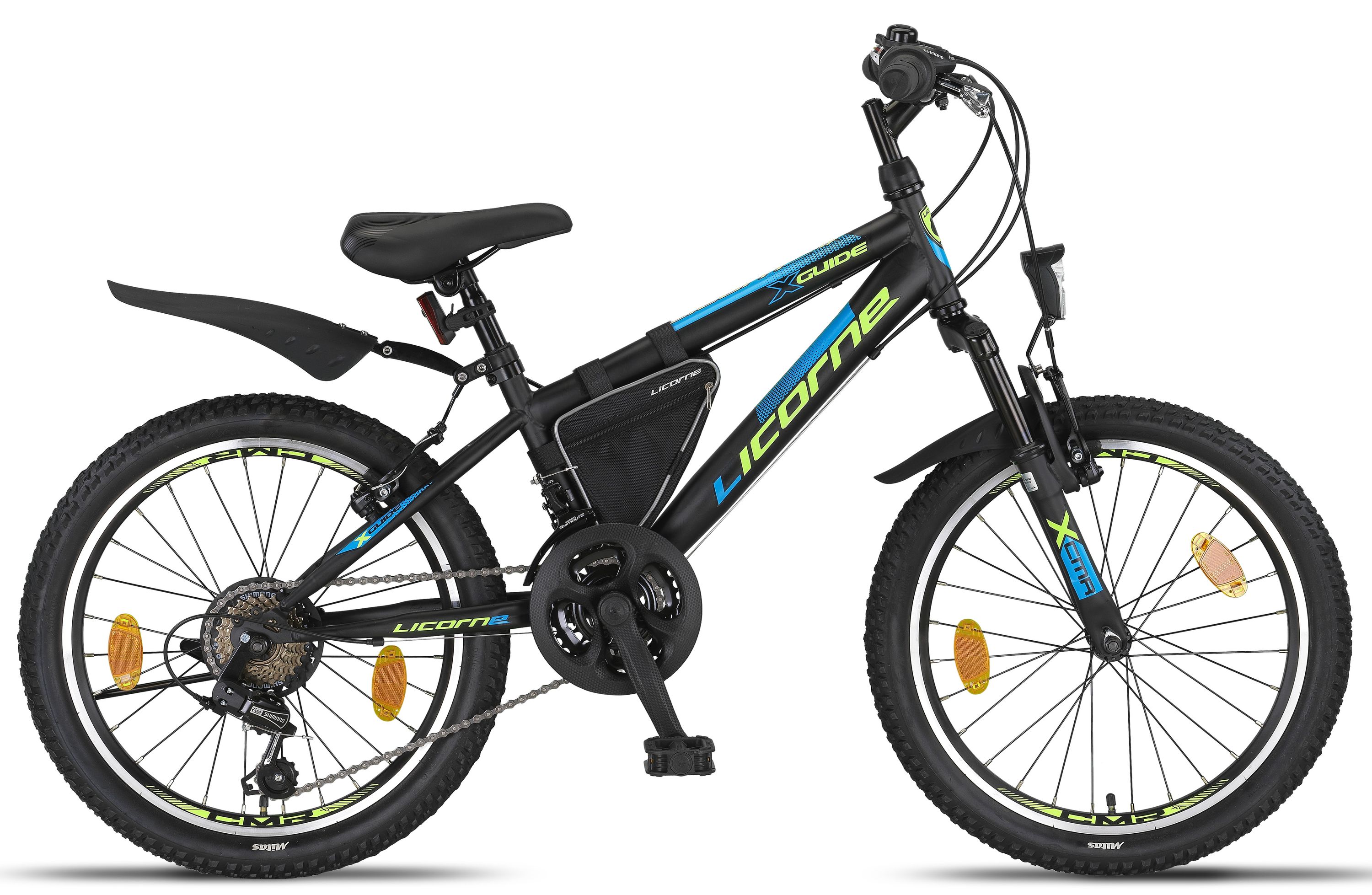 Licorne Bike Guide Premium Mountainbike in 20, 24 und 26 Zoll - Fahrrad für Mädchen, Jungen, Herren und Damen - Shimano 21 Gang-Schaltung, Kinderfahrrad, Kinder