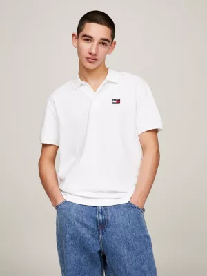 Polo Classic Fit Badge em Piqué Camurçado