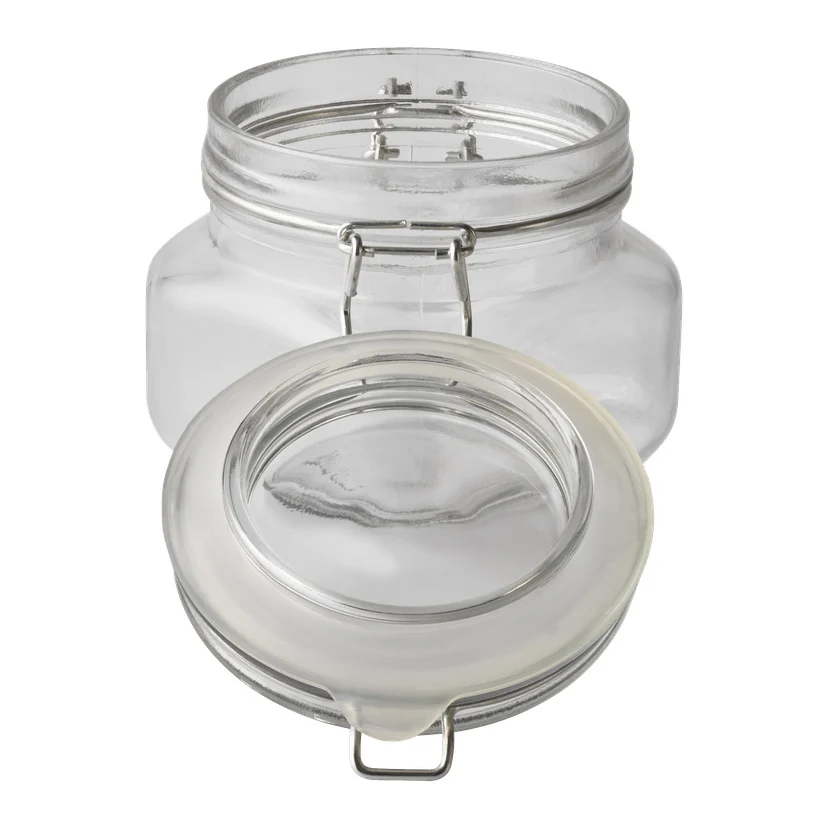 Glasskrukke med knepplokk 0,5 l