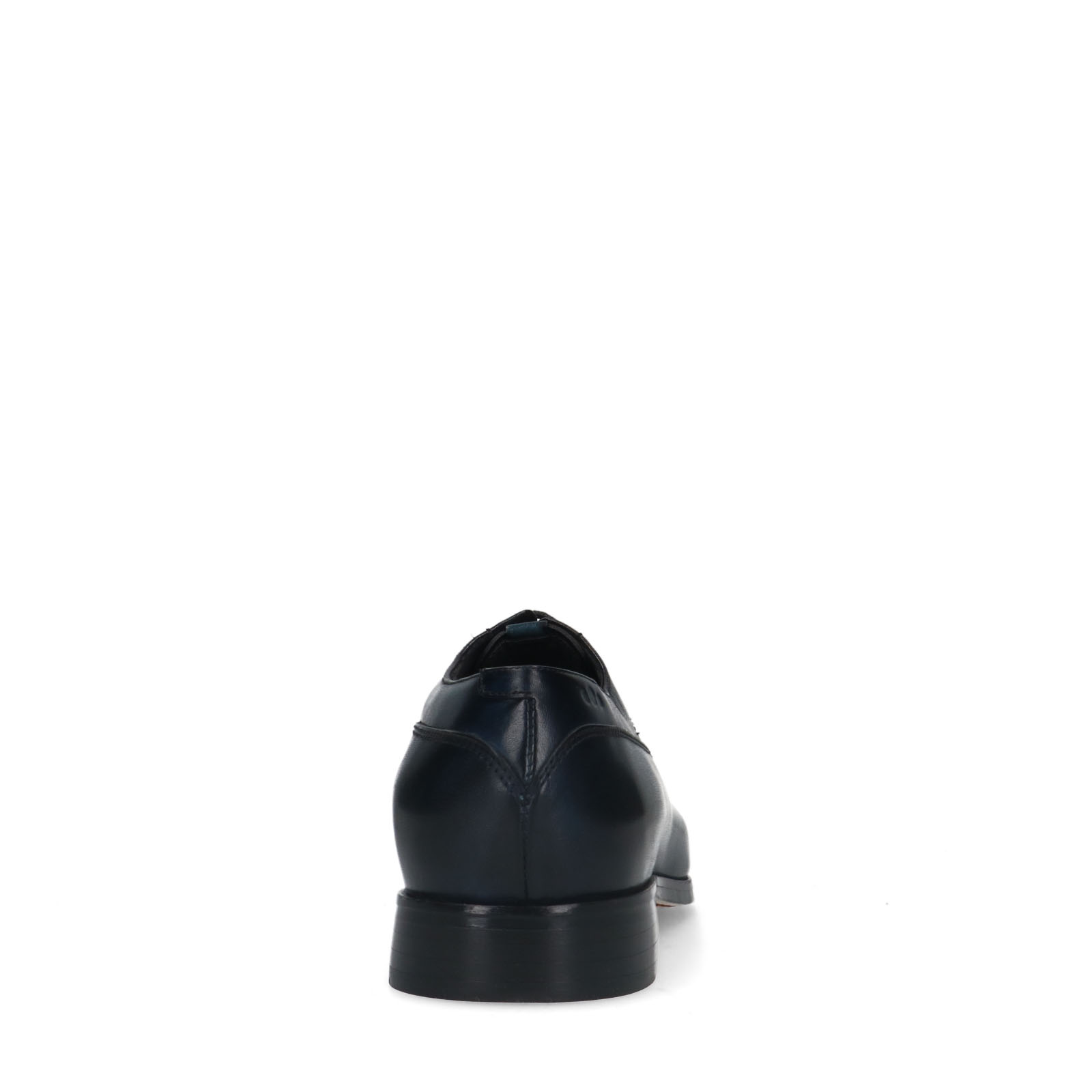 Donkerblauwe leren veterschoenen