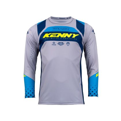 Maillot cross Kenny TRACK FOCUS ENFANT - Bleu / Jaune