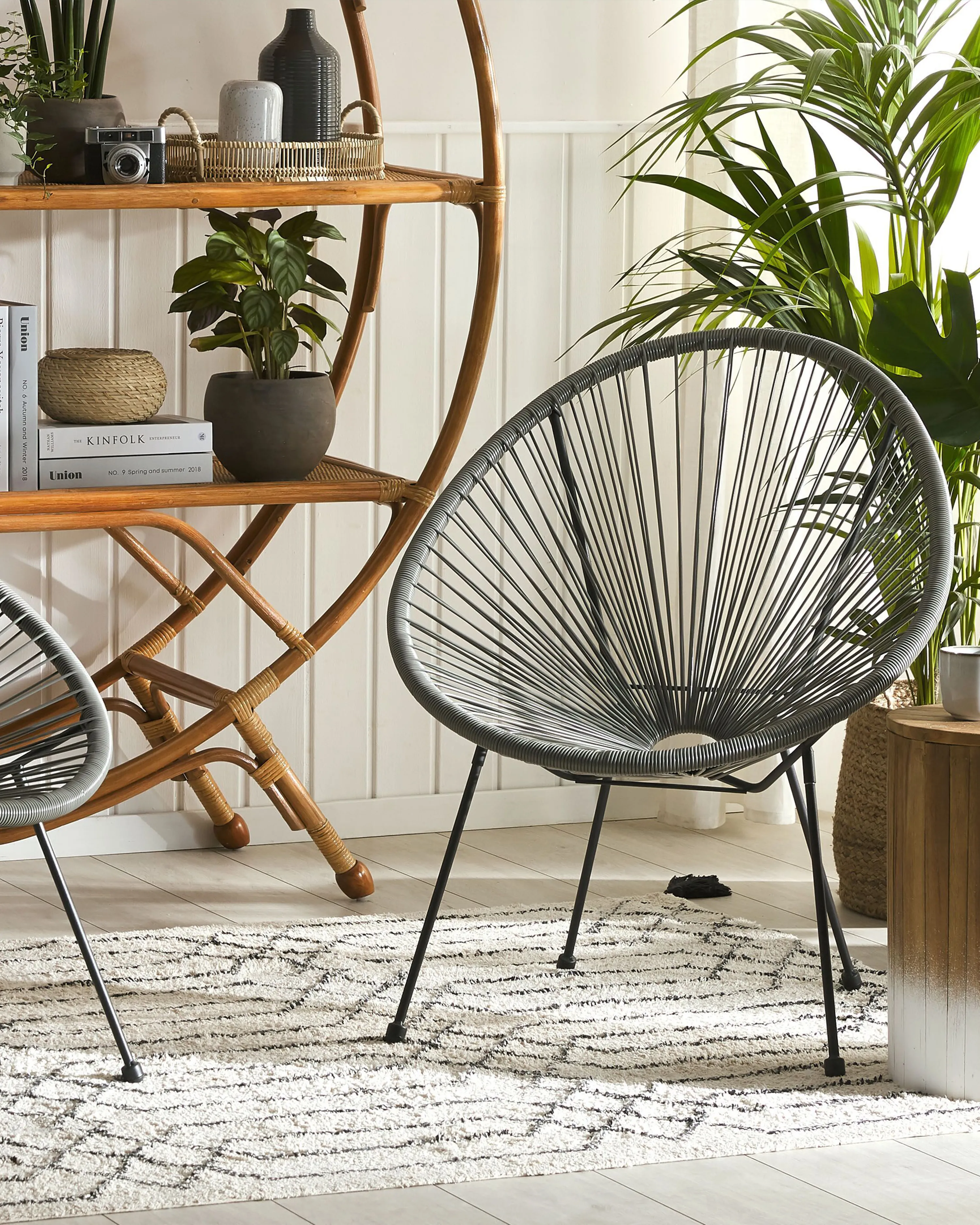 Set van 2 tuinstoelen ACAPULCO II PE rotan Donkergrijs