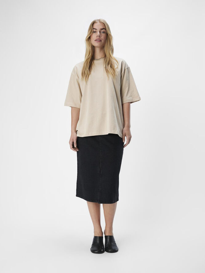 Object OBJGIMA 2/4 OVERSIZE T-SHIRT NOOS Humus/col