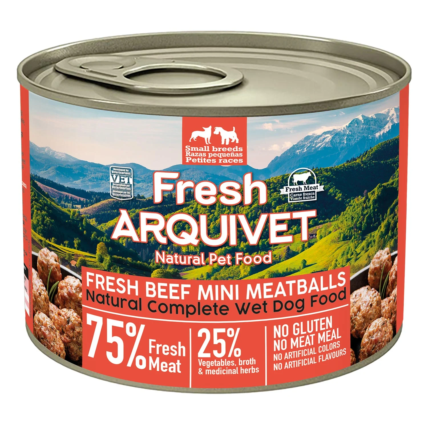 Almôndegas de carne bovina frescas mini Arquivet 200g