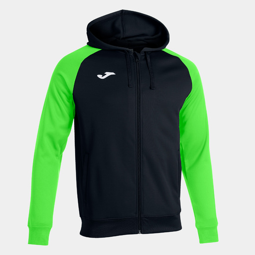 Jaqueta com capuz Joma Academy IV, preta/verde fluorescente