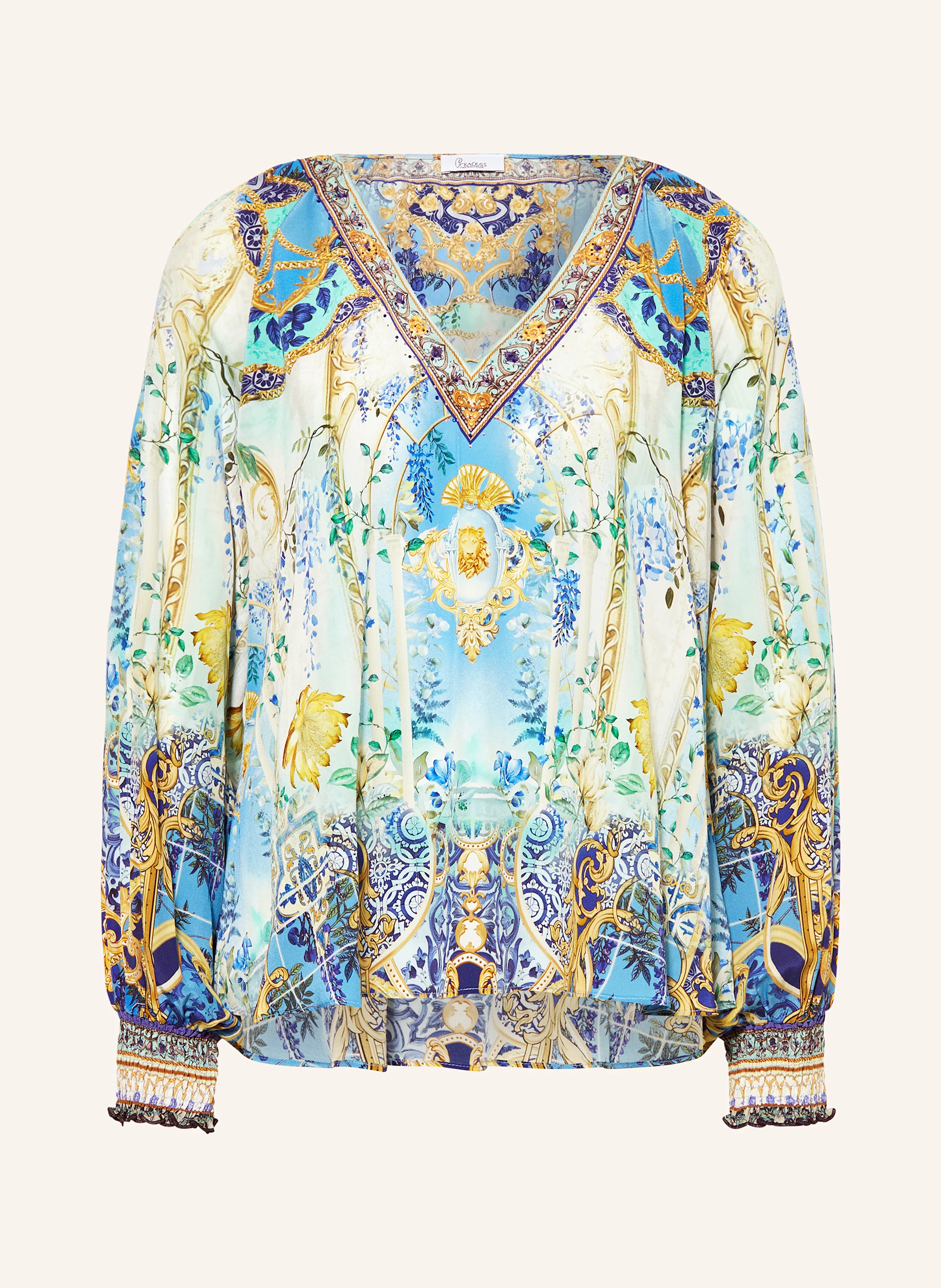Princess GOES HOLLYWOOD Seidenbluse mit Schmucksteinen