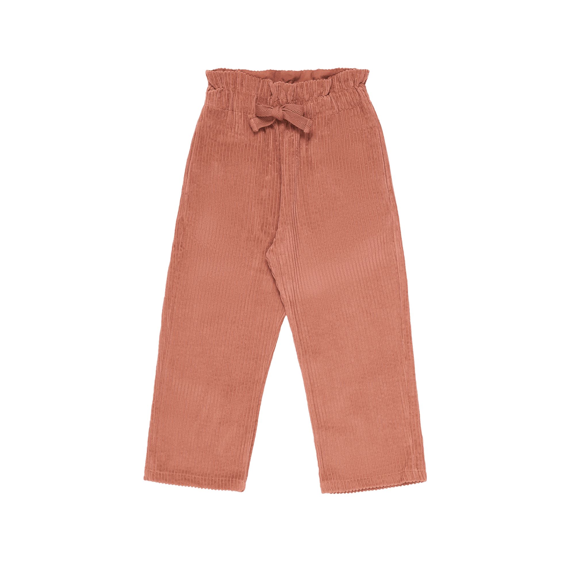 CAMERON - Pantalon carotte taille haute en coton | Orange