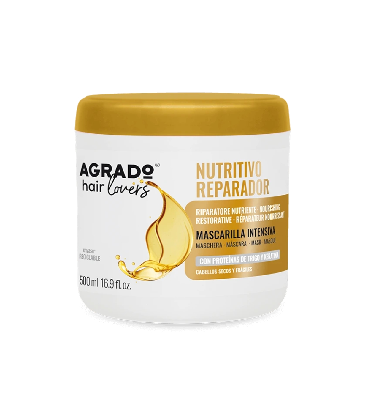 Agrado - Máscara capilar nutritiva para cabelos secos e frágeis