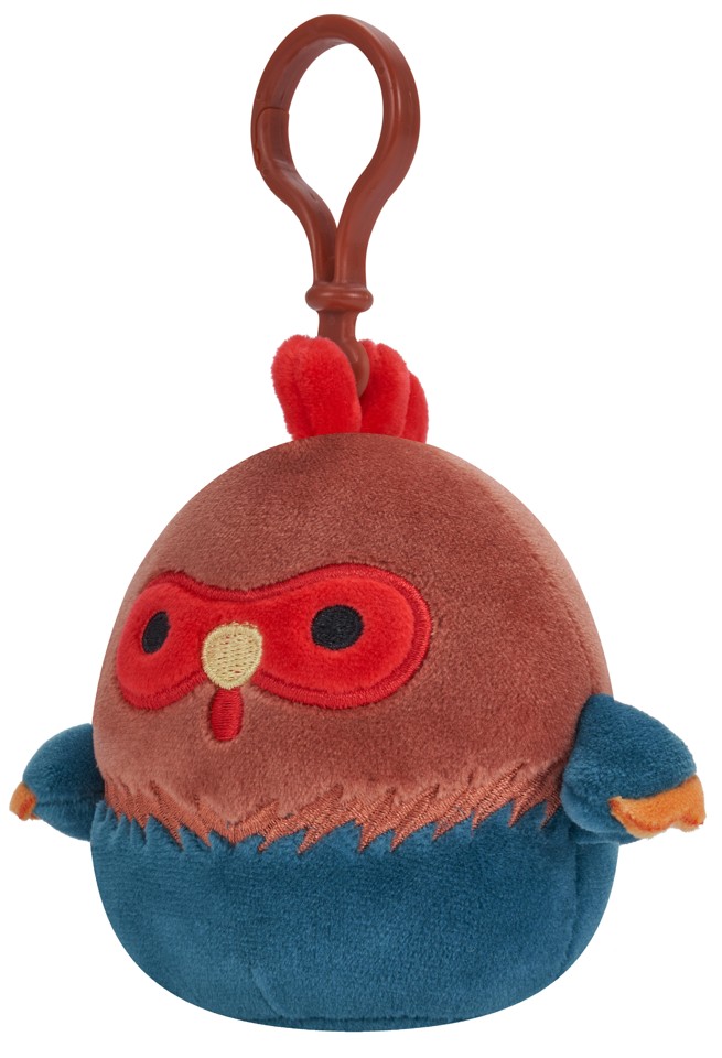 Squishmallows - 9 cm P15 Clip On - Brown and Blue Rooster