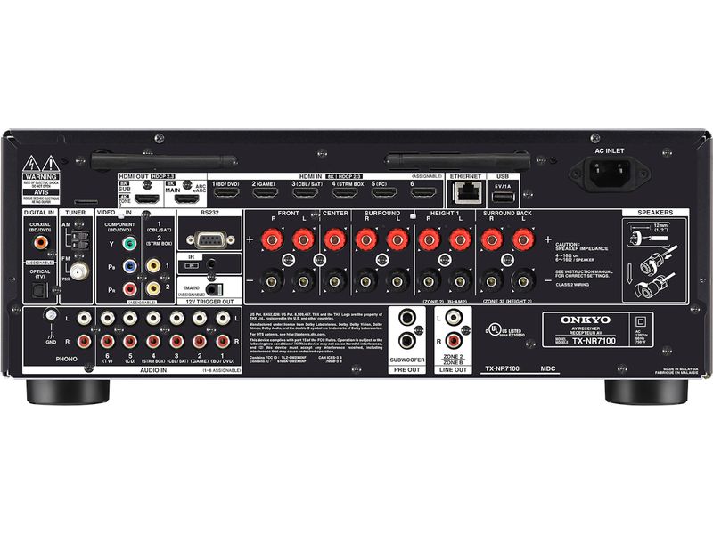 Onkyo AV-Receiver TX-NR7100 Schwarz 9.2 Kanal 3D AV-Receiver