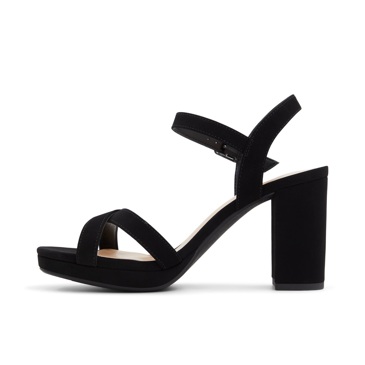 K STUDIO-Logun-Sandales à talons hauts - Talon bloc - Noir