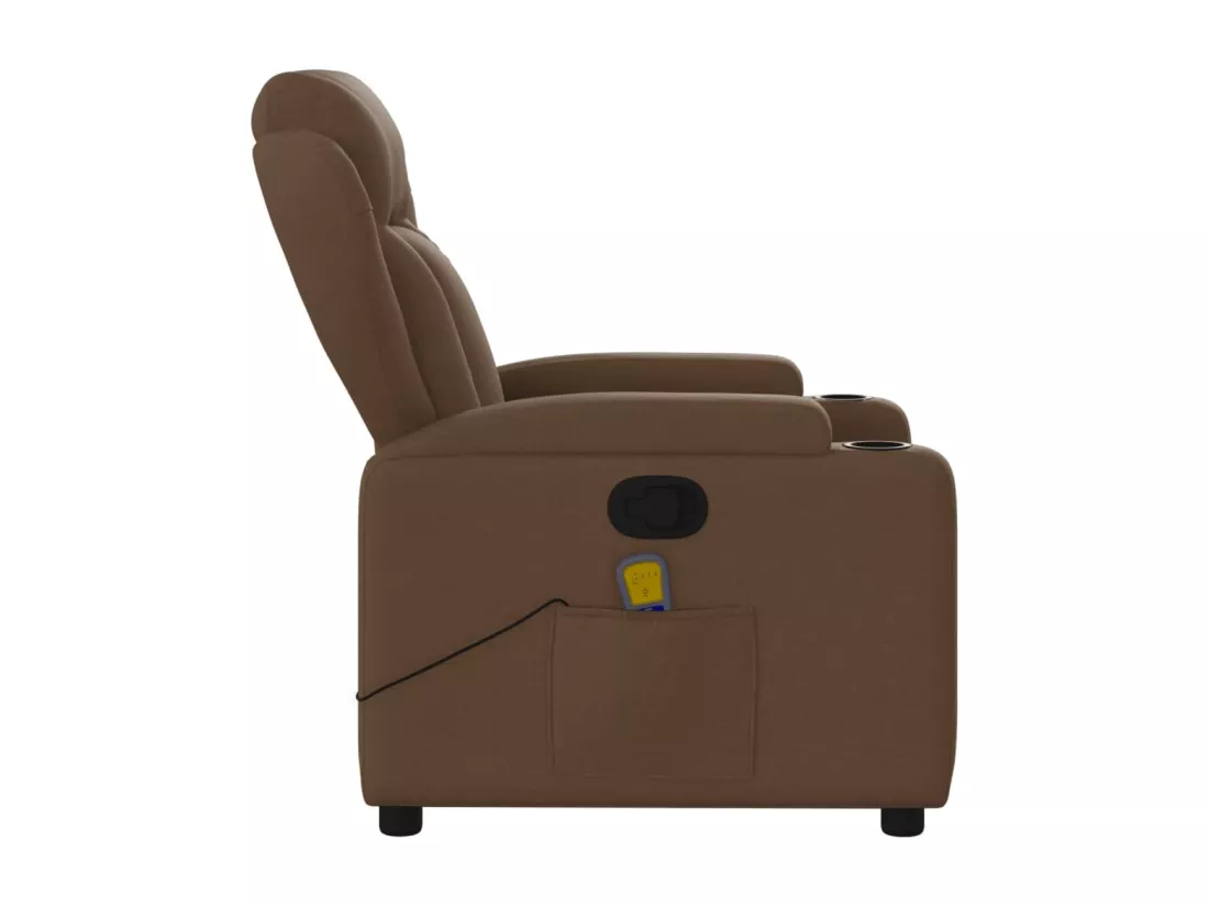 Fauteuil massant inclinable Marron Tissu
