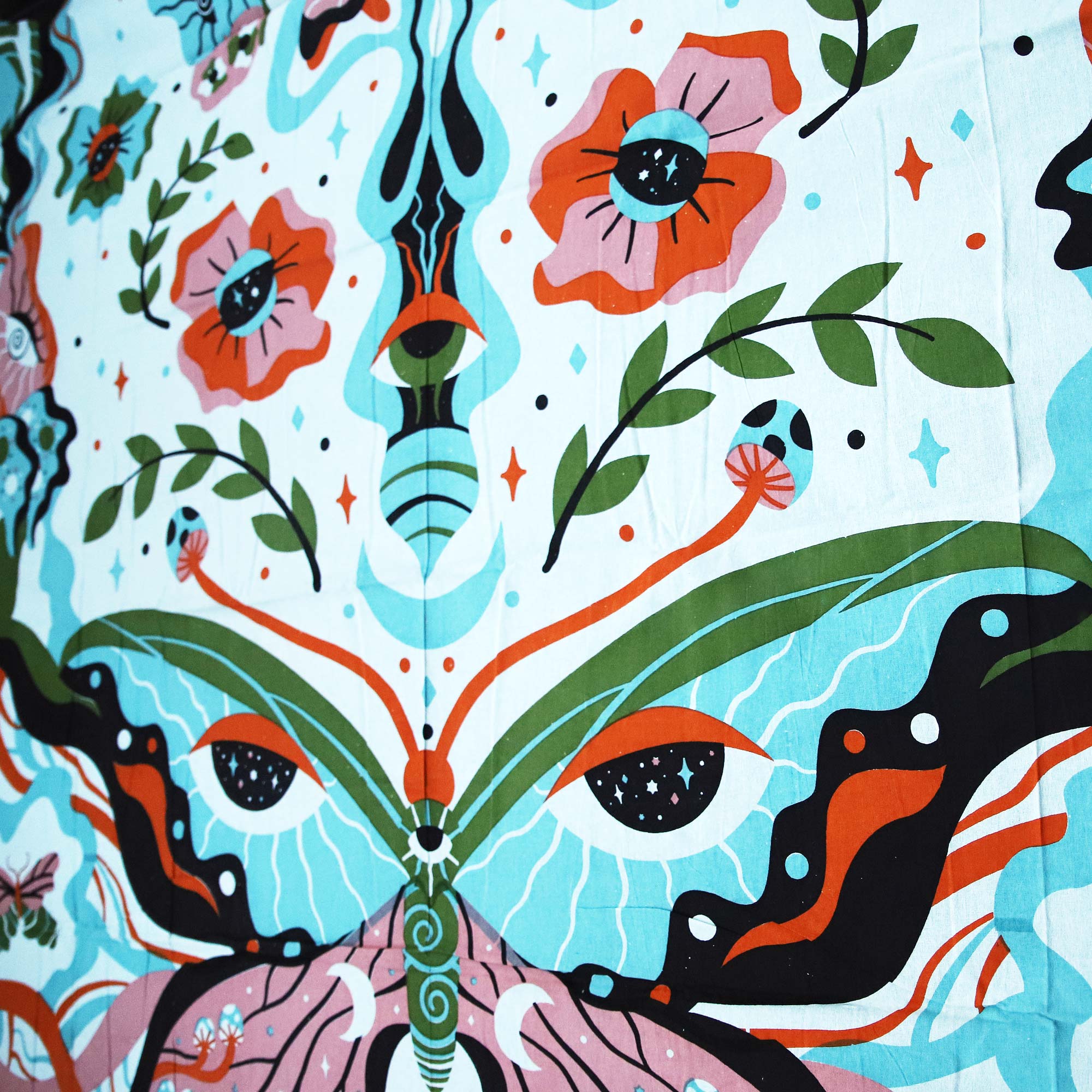Tagesdecke 'Wonderland', weiß, multicolor, L 240 cm, B 213 cm von fischer's lagerhaus