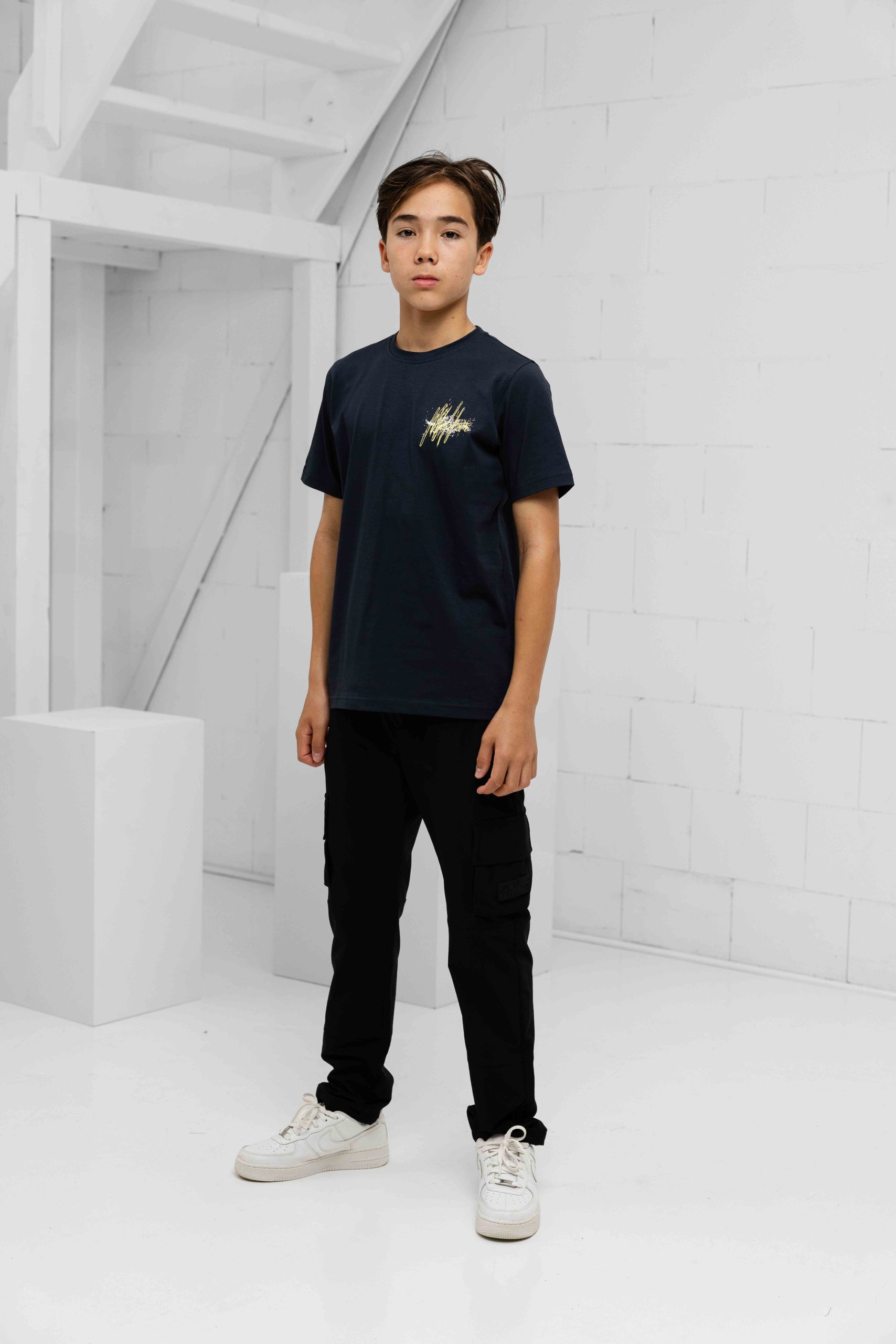 Malelions Ripstop Trainingsbroek Kids Donkerblauw