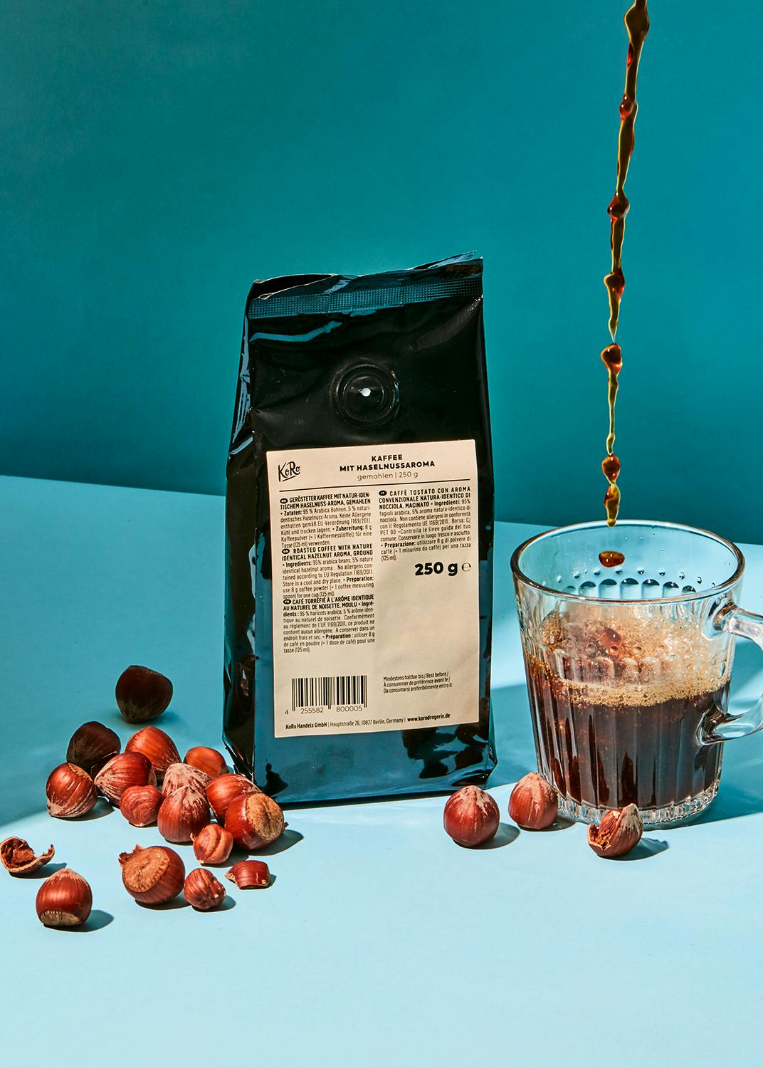 Gemahlener Kaffee mit Haselnussaroma 250 g