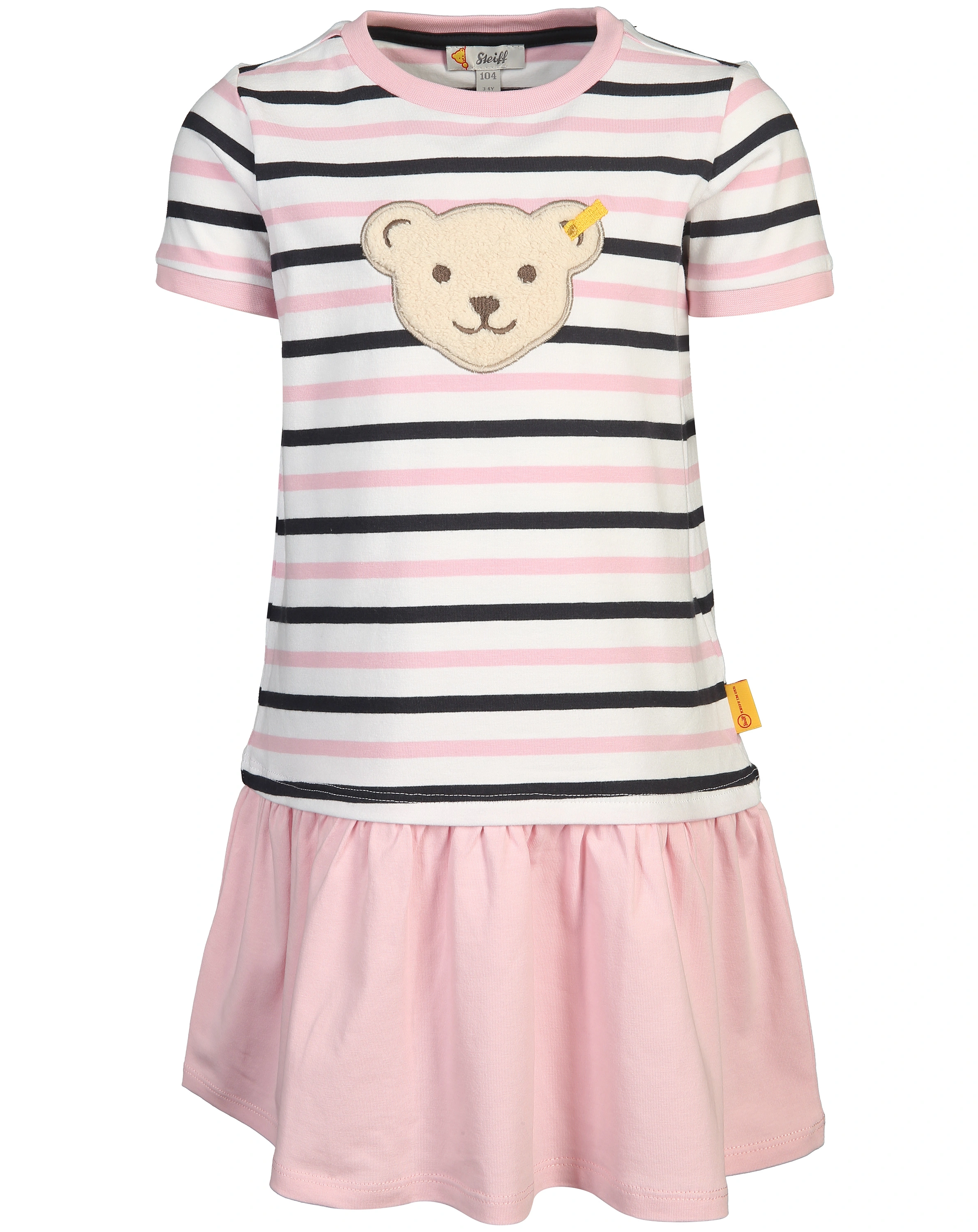 Kurzarm-Kleid KIM gestreift in sweet lilac