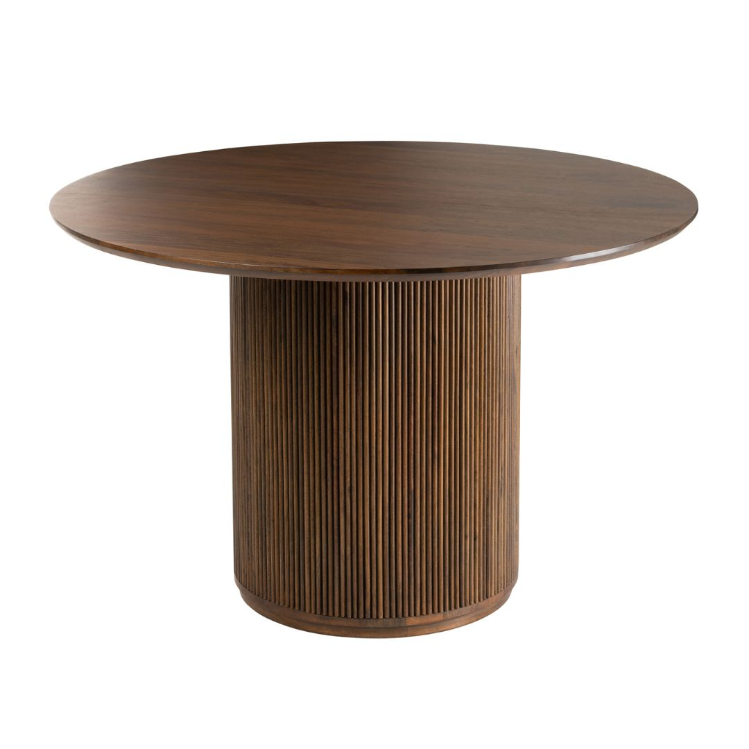 Eettafel Vincent mangohout Ø120 cm bruin