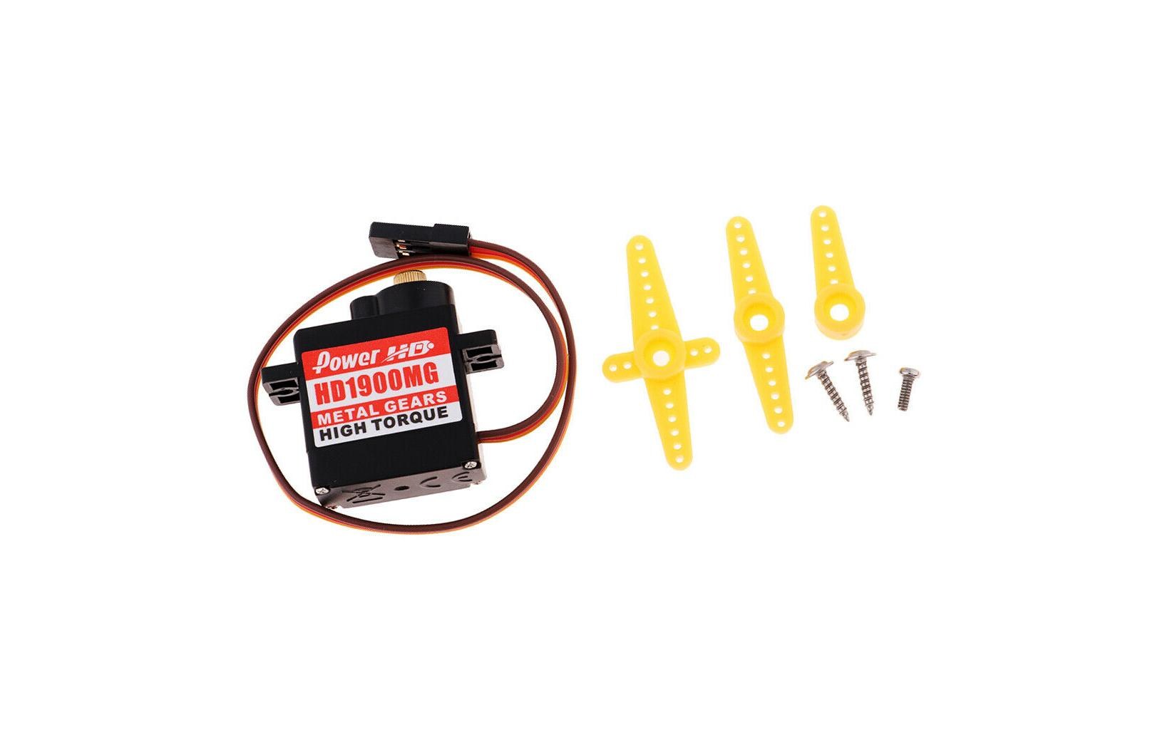 Micro Servo HD-1900MG 1.5 kg, 0.08 s, AnalogAnaloges Micro-Servo mit Metallgetriebe