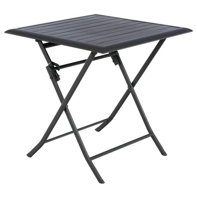 Table de jardin pliante carrée AZUA Graphite
