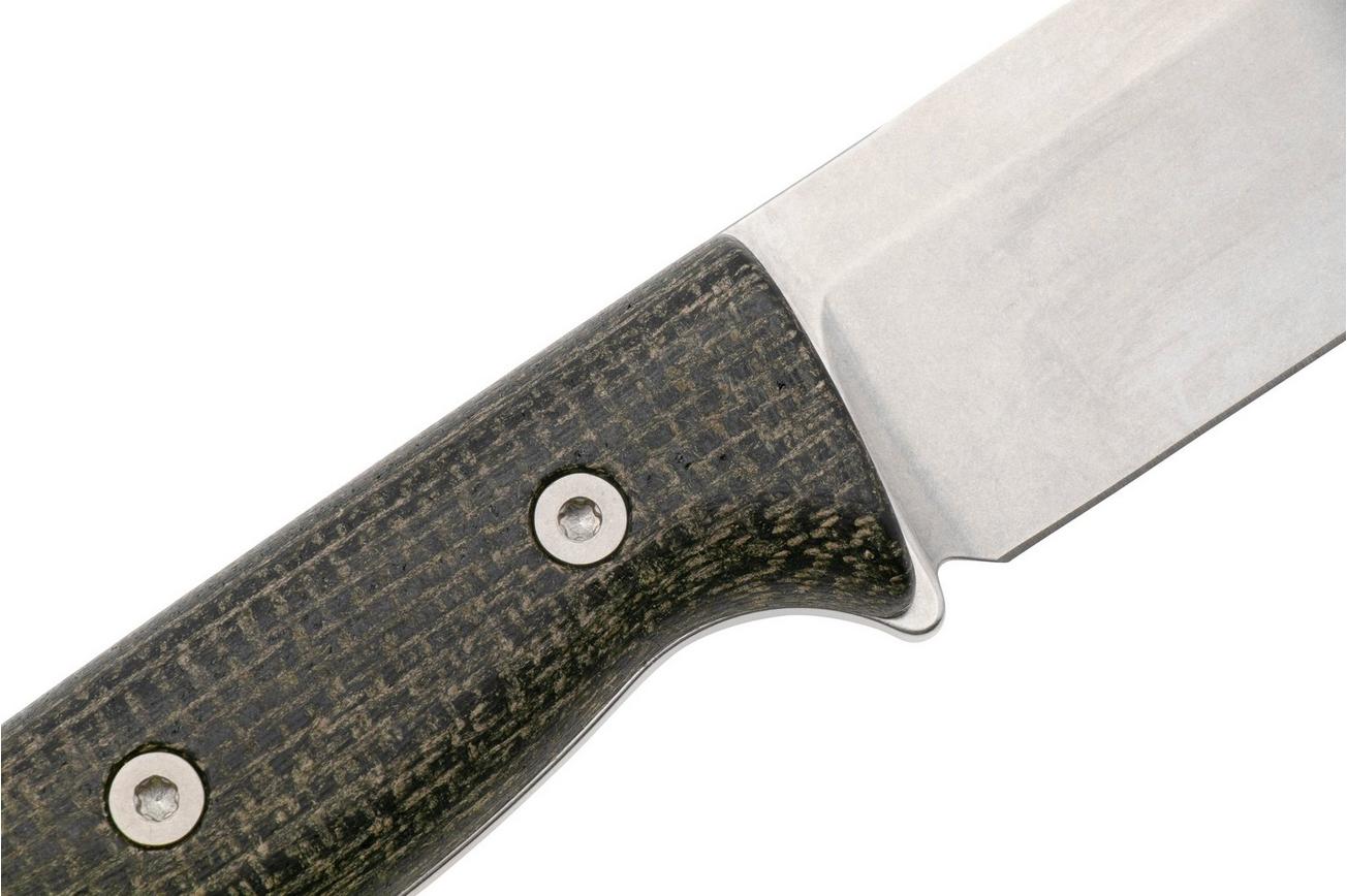 White River Knives Ursus 45 WRUR45-BBL-MAG, Stonewashed MagnaCut, Black Burlap Micarta, bushcraftmes