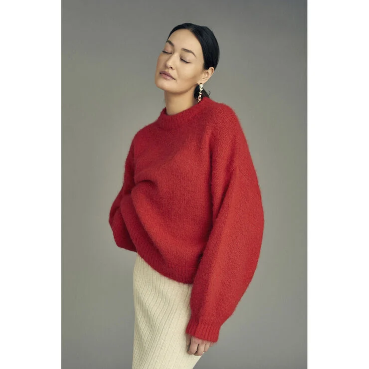 A-VIEW Patrisia solid knit pullover Red