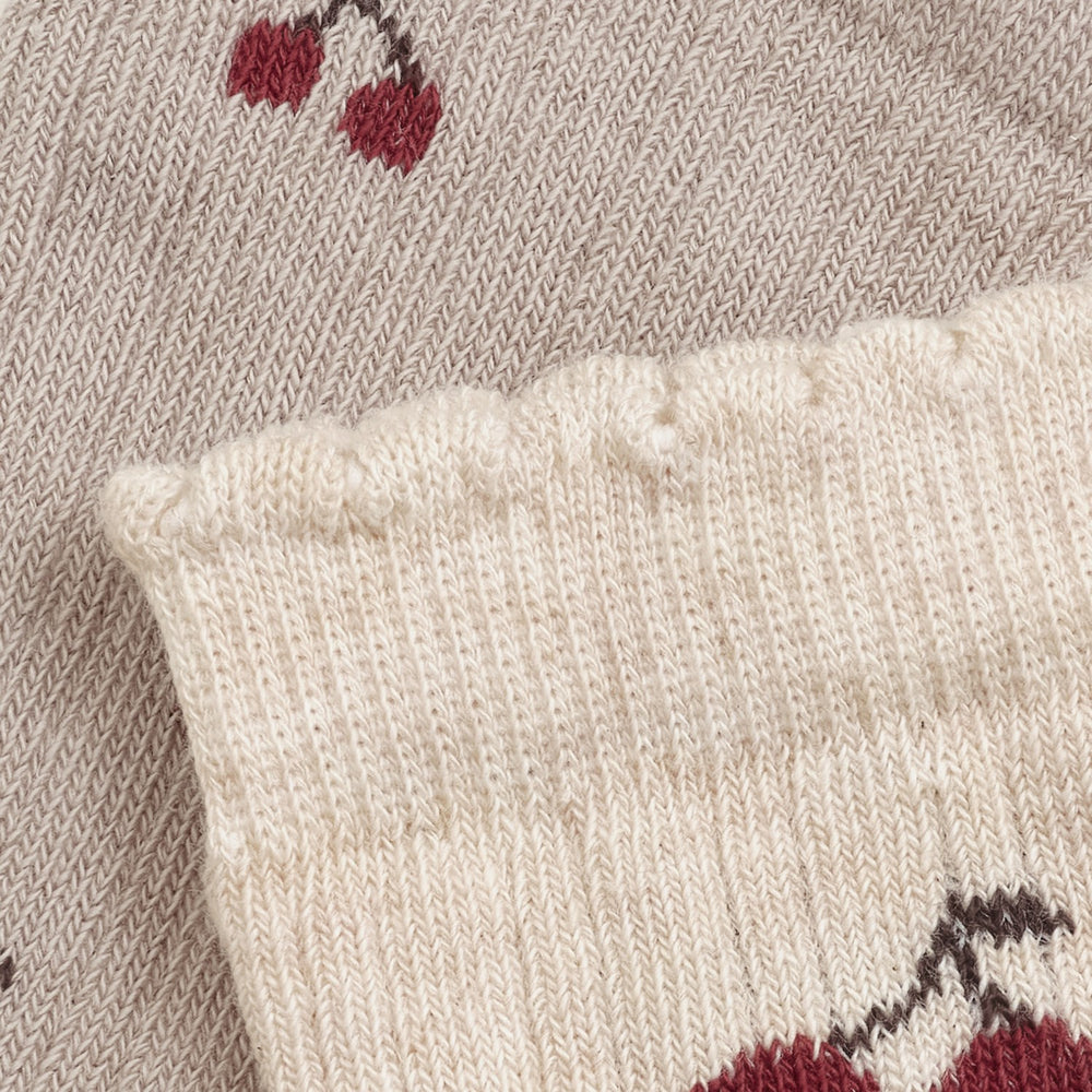 Køb Minymo Light Taupe Strømper Med Lettuce Hem 2-Pak