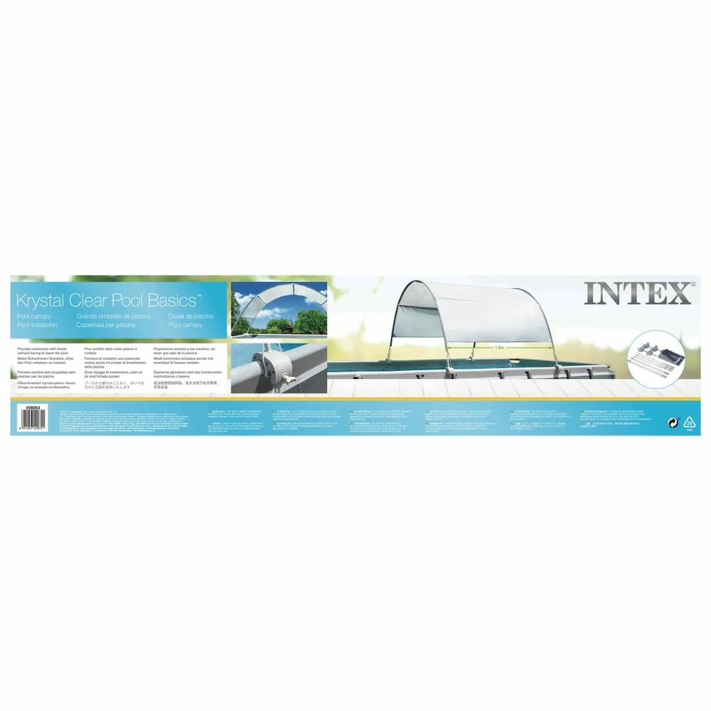 Auvent pour piscine gris clair