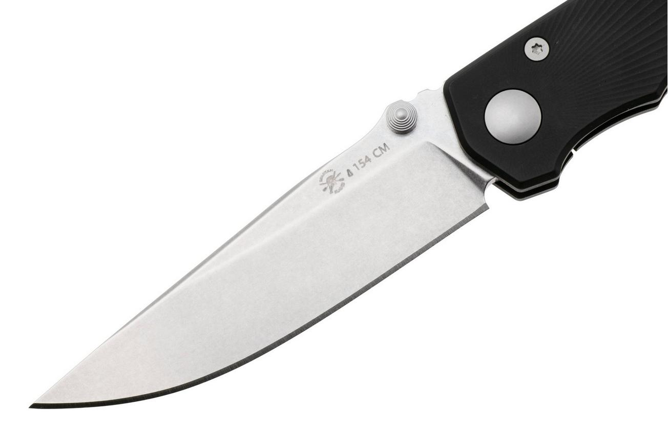 Spartan Harsey Folder 3.25 Talos II SFBL13BKSW, Stonewashed 154CM, Grey Starburst Aluminum zakmes