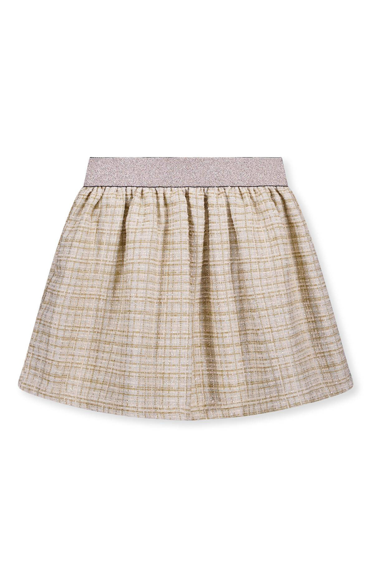 Moodstreet geruite rok beige